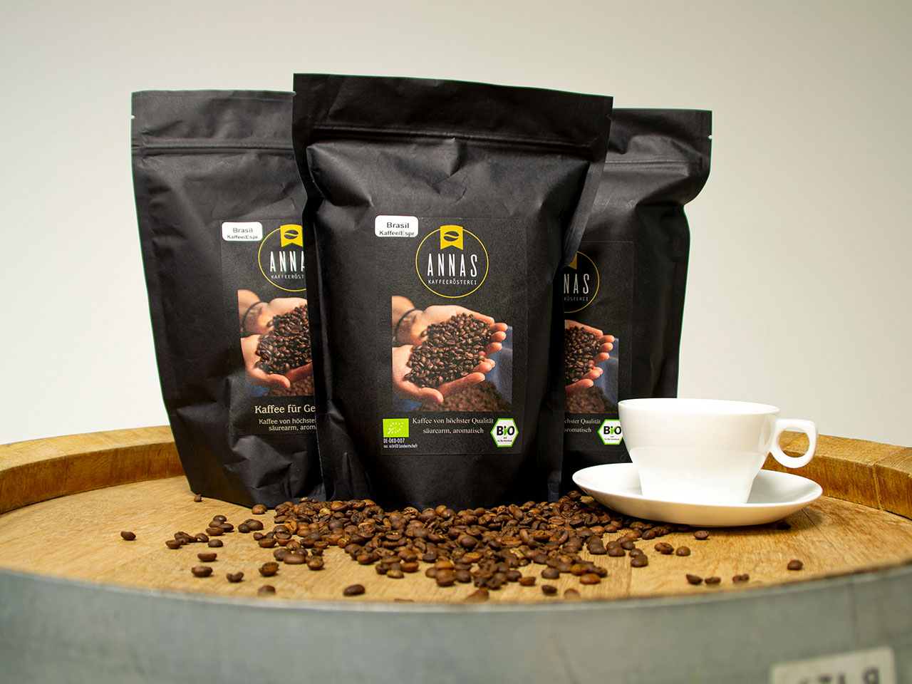Etiketten für Kaffeeverpackung und andere Lebensmittel